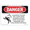 Signmission OSHA Danger Sign, 7" Height, 10" Width, Hazardous Voltage Will Cause, Landscape, DS-D-L-2227 OS-DS-D-710-L-2227 - alternate 1